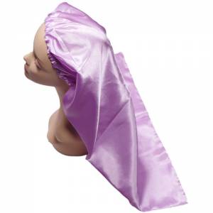 Long Silk Bonnet - Lavender