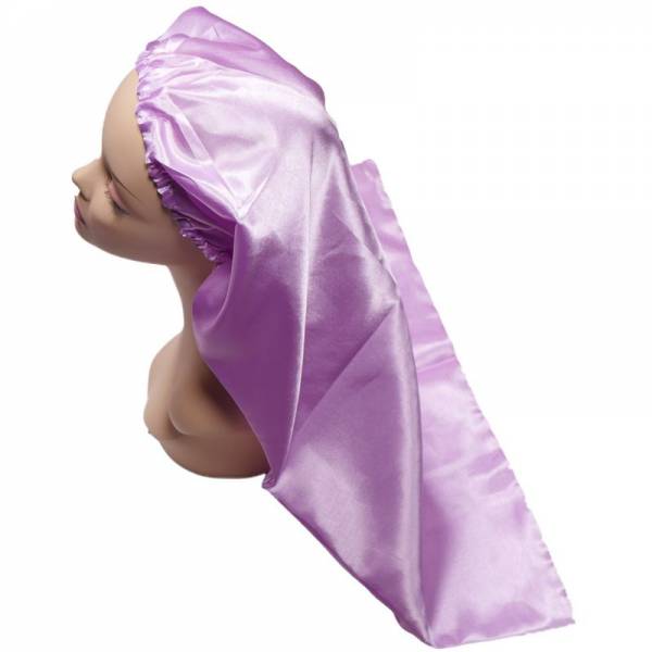 Long Silk Bonnet - Lavender