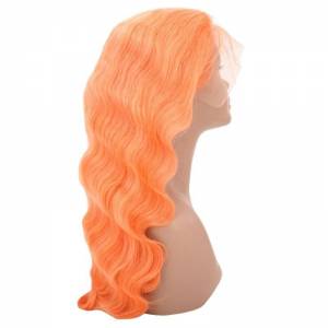 Neon Orange Front Lace Wig - 12"