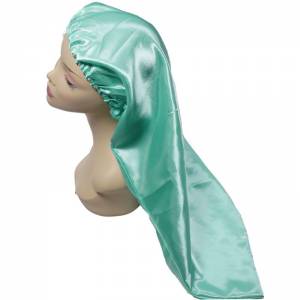 Long Silk Bonnet - Tiffany Blue