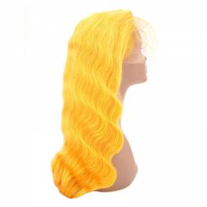 Yellow Flame Front Lace Wig - 12"
