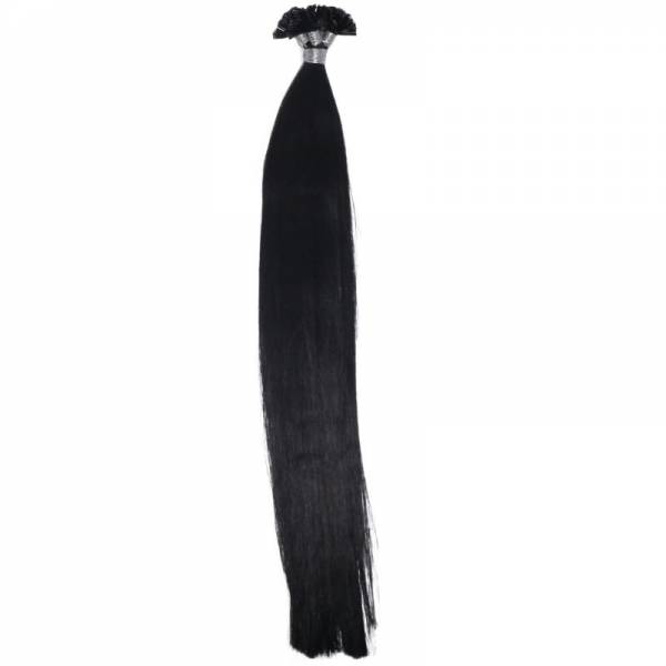 Jet Black U-Tip - 5 Packs (125 Grams- Thin Hair)